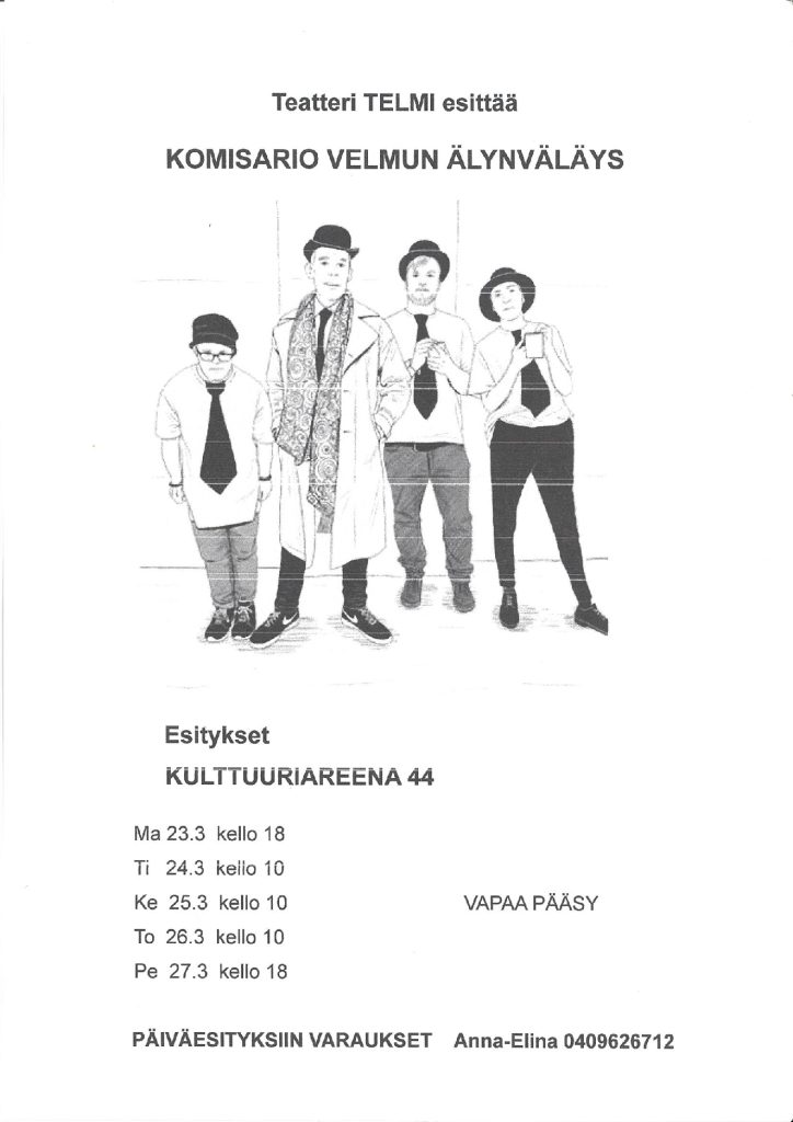 Teatteri Telmi esittää : Komisario Velmun Älynväläys